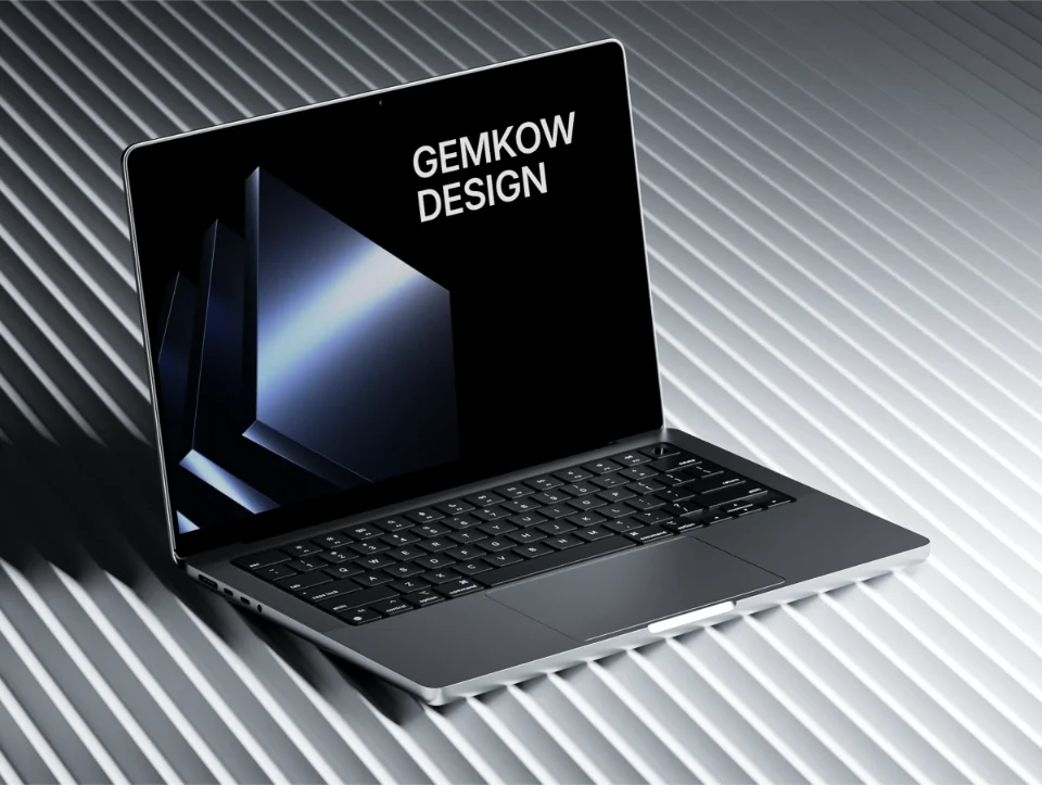 Mockup Bild eines Laptops mit einer Webseite